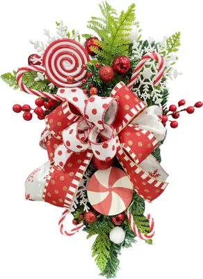Image de Arbre de Noël à l'envers Durable Long Lasting Christmas Hanging Flower Swag (arbre de Noël à l'envers)