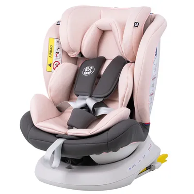 Produktbild von TWT I-SIZE Plus DELUXE LightPink Kindersitz mit 360 Grad drehbarem Isofix-System-BUF BOOF 0, 36 kg