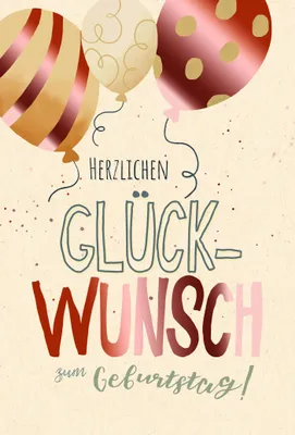 Produktbild von Geburtstag Glückwunschkarte mit Umschlag - folienfrei unverpackt
