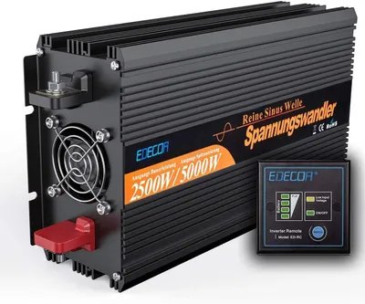 Imagen del producto de Convertidor de corriente - Convertidor de voltaje - Inversor - 12V a 230V - 2500W de potencia continua