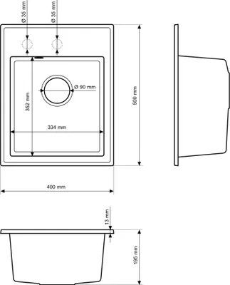Produktbild von Granitan | Granitspüle - Küchenspüle - Spülbecken - 50x40cm - Schwarz - Küchenarmatur GRADO PLUS - Mit Warenkorb - für 40er Schrank - NERO