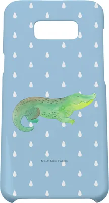 Produktbild von Mr. & Mrs. Panda Samsung Galaxy S8 plus Handyhülle  Krokodil - Blau Pastell - Geschenk, Handy Case, Krokodile, Freundin, Meer, Lieblingsmensch, Hülle, Cover, Beste