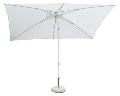 Image de Parasol de jardin 2 x 3 m avec mât pliable en aluminium Folder - Blanc