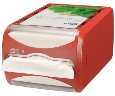 Zásobník na servítky, 145x191x307 mm, pultový, N4 systém, Signature line, TORK "Xpressnap®", červený