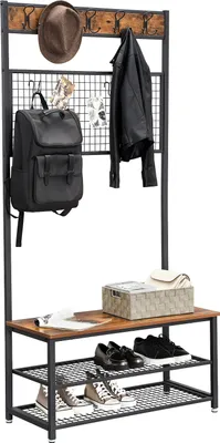 Obrázek produktu pro Artenat Předsíňová stěna Fergy, 187 cm, černá / hnědá