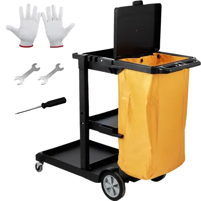 Zdjęcie produktu dla Wózek Czyszczący Vevor Z 3 Przegrodami Mocny Wózek Higieniczny 90Kg Pvc