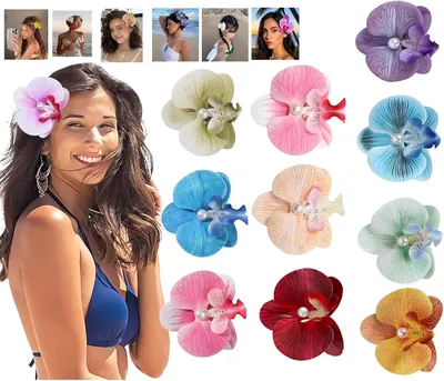 Produktbild von Haarspangen 10 Stück, Kunststoff, Blume, für Party