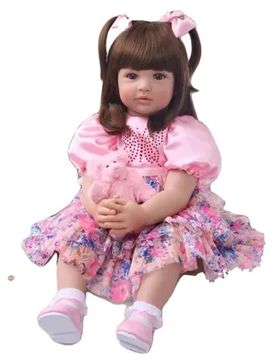Immagine prodotto di Bambola reborn, 24 pollici, realizzata in vinile morbido, con corpo in stoffa, consigliata per bambini dai 14 anni in su, non alimentata elettricamente