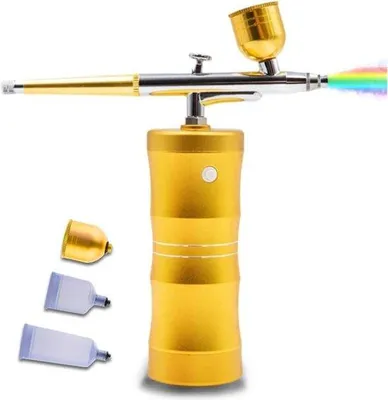 Produktbild von Famanu Handheld Airbrush Kit - Tragbar, wiederaufladbar, Dual-Action