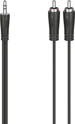 Obrázek produktu pro Hama 00205110, 3.5mm, Samec, 2 x RCA, Samec, 1,5 m, Černá