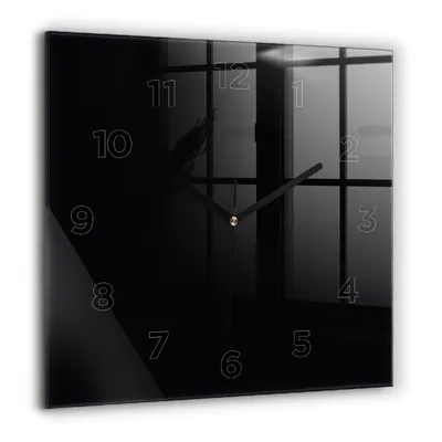 Produktbild von Wallfluent Große Wanduhr – Stilles Quarzuhrwerk - Uhr Dekoration Wohnzimmer Schlafzimmer Küche - Zifferblatt - schwarze Zeiger - 60 cm - Schwarz