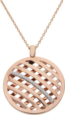 Produktbild von JuwelmaLux Anhänger 925/000 Sterling Silber mit synth. Zirkonia Roségold plattiert JL24-02-0096