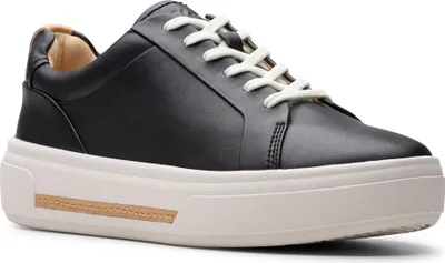 Produktbild von CLARKS Sneaker Hollyhock Walk mir weichem Lederfutter für Top-Komfort 1216 Black Leather 37
