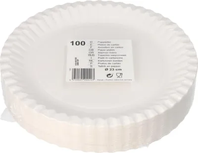 Obrázek produktu pro PAPSTAR 90020 Einweg Pappteller,23cm,100er
