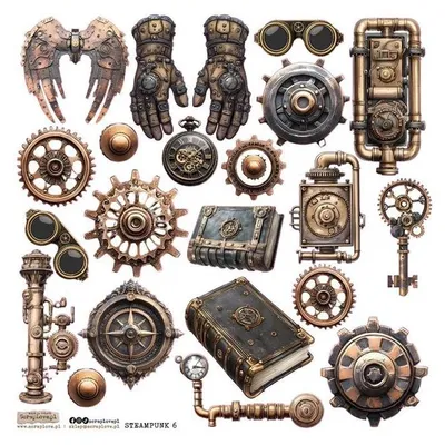 Obrázok produktu pre AUFKLEBER ScrapLove Nálepky - Steampunk 6
