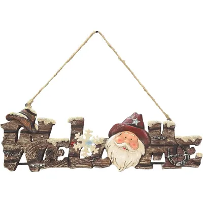 Produktbild von Weihnachten Western Wandschild Santa Claus Welcome