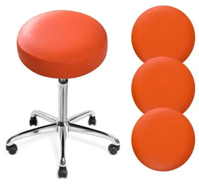 Produktbild von Hockerbezug 4 Stücke, Kunstleder, Durchmesser 30-36 cm, elastisch, für Küche