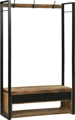 Produktbild von Kleiderständer Braun 110 x 40 x 179 cm Massivholz Mango