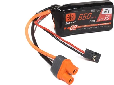 Produktbild von Spektrum Smart G2 LiPo 7.4V 650mAh Rx 15C IC3