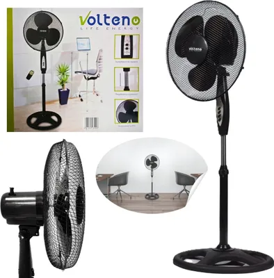 Produktbild von Volteno VO0029 40W Standventilator mit Fernbedienung, 3 Geschwindigkeitsstufen, Schwarz