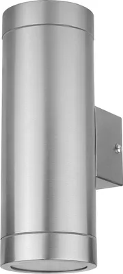 Produktbild von Grafner UP and DOWN Edelstahl Wandlampe 2x GU10 IP44 Wand Außenleuchte, für außen und innen, oben unten Wandleuchte Lampe Außen Hoflampe