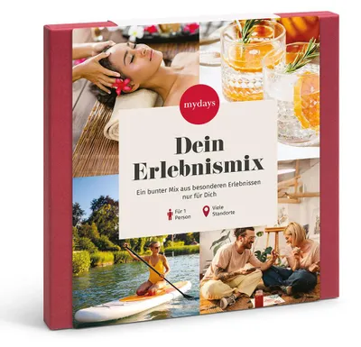 Produktbild von mydays Geschenkbox Dein Erlebnismix; Erlebnis verschenken oder selbst erleben; Gutschein für 1 Person(en)