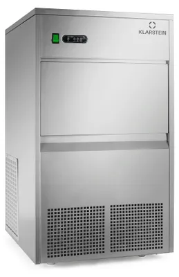 Produktbild von Klarstein Eiswürfelmaschine, Profi Ice Maker, Eiswürfelbereiter für Klare Eiswürfel, Eiswürfelmaschine für Gastro & Zuhause, Leise Eiswürfelmaschine Groß mit Eiswürfelbehälter, 260W, 50kg/Tag, Silber