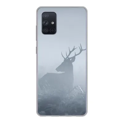 Produktbild von MuchoWow® Handyhülle Schutzhülle Hülle für Samsung Galaxy A51 Hirsche - Nebel - Wald Silikon Softcase Handy Hülle - Schutzabdeckung
