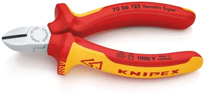 Produktbild von KNIPEX Seitenschneider verchromt 125 mm