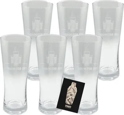 Produktbild von Passion for Beer Bierglas Set – 6 hochwertige Biergläser - 0,3L / 0,25L geeicht
