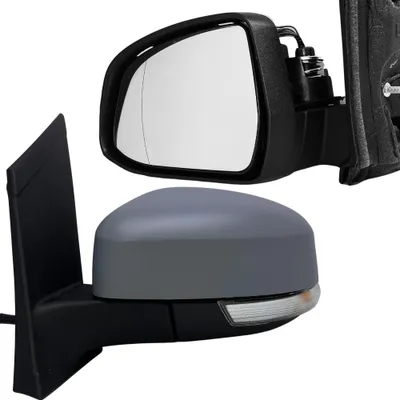 Produktbild von BILMAX Links Außenspiegel Ersatz für Ford Focus II 2008-2011 Elektrisch Verstellbar, Beheizt, Manuell Einklappbar, Blinklicht, Pfützenlampe, Grundiert