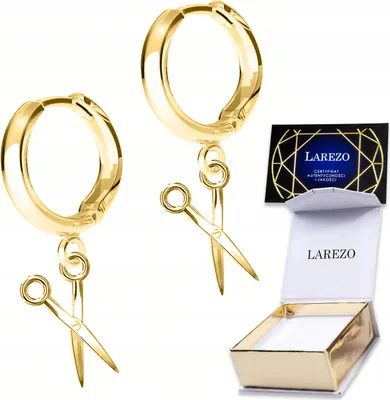 Image de Boucles d'oreilles en or Ciseaux Coiffure Outils de coiffure DORÉS