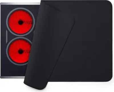 Productafbeelding van FLASLD Herbruikbare beschermplaat 53x75cm, hittebestendig, waterdicht, bescherming voor keramische kookplaten, zwart
