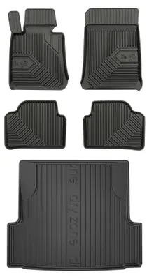 Produktbild von Gummimatten + Kofferraumwanne für BMW Seria 3 E91 2004-2012 (Kombi, Standard-Kofferraum) – Schwarz, passgenau – Wielganizator