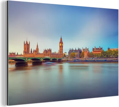 Obrázok produktu pre Nástenná dekorácia Kovový kovový obraz Wall Art 60x40cm Panoráma Londýna Muchowow Hliníkové obrazy