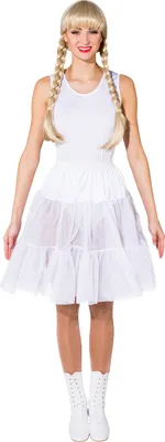 Produktbild von Karnevals Kostüme Petticoat knielang, weiß