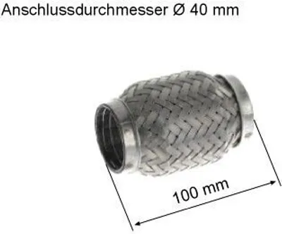 Image de HJS 83 00 8548 Tuyau flexible pour système d'échappement Tuyau d'échappement pour FIAT PANDA (169) pour KIA Picanto (SA)
