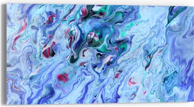 Produktbild von DEQORI Glasbild Echtglas 60x30 cm 'Farbenrausch der Fantasie' Wandbild Bild modern Deko