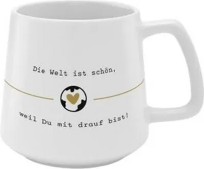Image de GRUSS & CO Tasse conique, motif "Le monde est beau parce que tu y es"