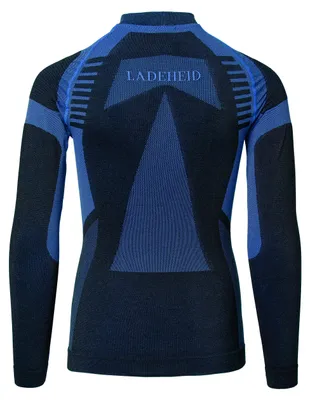Image de Ladeheid - T-shirt thermoactif à manches longues pour enfants (filles et garçons) LASS0007 (noir/bleu foncé, 122-128)