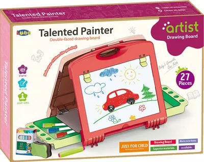 Produktbild von Luna Tafel Kreidetafel Whiteboard Tischtafel pink mit Brettspielplänen u. Zubehör