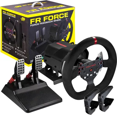 Imagen del producto de Volante de carreras con retroalimentación de fuerza – 3.2 Nm – Volante desmontable con revestimiento de Alcantara
