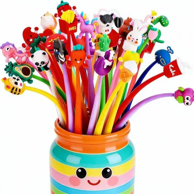 Produktbild von Gelschreiber Set 30 Stücke, Cartoon Motive, mehrfarbig, für Kinder
