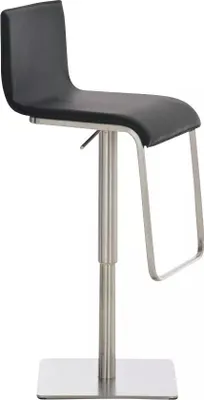 Produktbild von In And OutdoorMatch Barstuhl Coy - Höhenverstellbar - Barhocker mit Rückenlehne - 1er Set - Ergonomisch - Barstühle für Küche oder Kantine - Schwarz - Sitzhöhe 55-78 cm