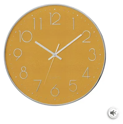 Produktbild von Atmosphera | Wanduhr - Laure - 30 cm - Gelb - Klassisches Design - Funktional und Stylisch