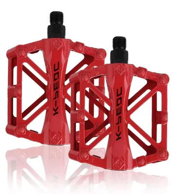 Produktbild von Fahrradpedale Aluminium MTB BMX Road 9/16 Zoll Anti-Rutsch Rot