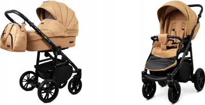 Produktbild von BabyLux® Color Lux | 2in1 Kinderwagen Set | Sand Pearl | Kombikinderwagen | Kinderwagenset | Bug