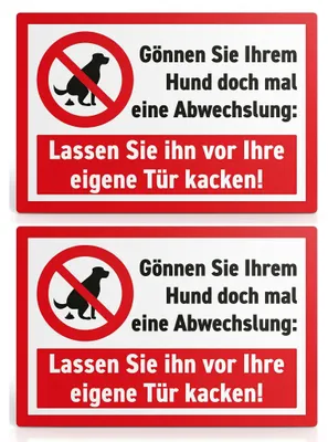 Produktbild von Hinweisschild Kein Hundeklo - Wetterfestes Metallschild - Für Garten und Grundstück - 20x30 cm