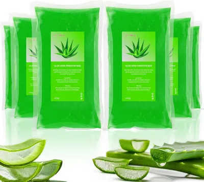 Zdjęcie produktu dla Bloki wosku parafynowego 2700 g, 6 sztuk, Aloe Vera, do pielęgnacji rąk