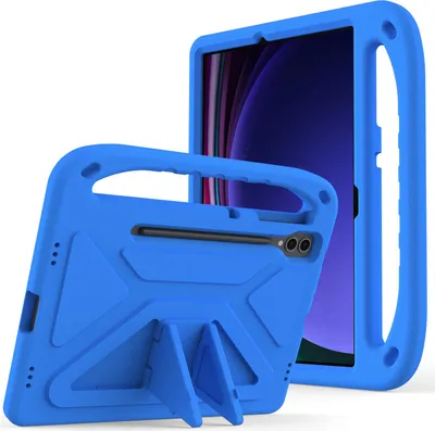 Image de Etui de protection pour Samsung Galaxy Tab S10+ / Tab S10 Plus 12.4", étui enfant léger en EVA avec poignée et support Bleu
